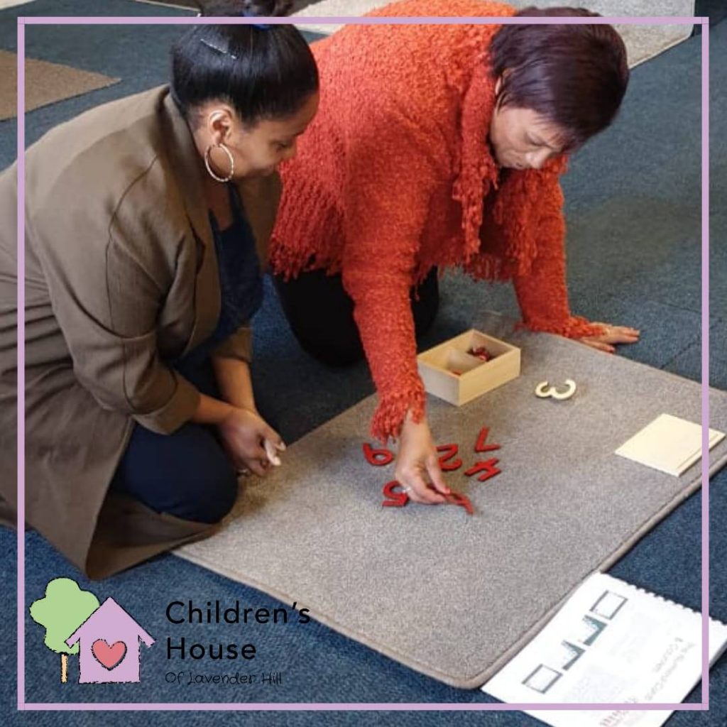 Neighbouring teachers taking part in a hands-on Maths workshop held in our classroom.